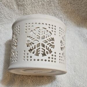 Ganz Laser Cut Out Candle Holder  Decoration White Beautiful Festive 3 × 3 In